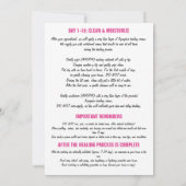 Eyebrow Microblading Aftercare Instructies Roze Kaart (Achterkant)