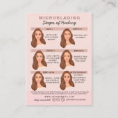 Eyebrow Microblading Aftercare Instructies Visitekaartje (Voorkant)