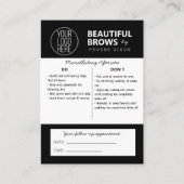Eyebrow Microblading Aftercare Instructies Visitekaartje (Voorkant)