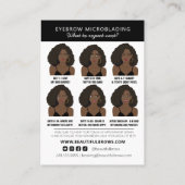 Eyebrow Microblading Aftercare Instructies Visitekaartje (Achterkant)
