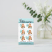 Eyebrow Microblading Aftercare Instructies Visitekaartje (Staand voorkant)