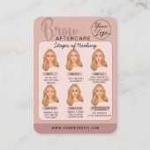 Eyebrow Microblading Aftercare Instructies Visitekaartje (Voorkant)
