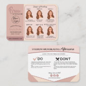 Eyebrow Microblading Aftercare Instructies Visitekaartje (Voorkant / Achterkant)