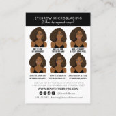 Eyebrow Microblading Aftercare Instructies Visitekaartje (Achterkant)