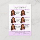 Eyebrow Microblading Aftercare Instructies Visitekaartje (Voorkant)