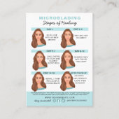 Eyebrow Microblading Aftercare Instructies Visitekaartje (Voorkant)