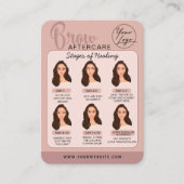 Eyebrow Microblading Aftercare Instructions Busin Visitekaartje (Voorkant)