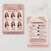 Eyebrow Microblading Aftercare Instructions Busin Visitekaartje (Voorkant / Achterkant)
