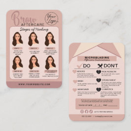 Eyebrow Microblading Aftercare Instructions Busin Visitekaartje