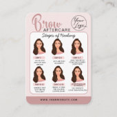 Eyebrow Microblading Aftercare Instructions Busin Visitekaartje (Voorkant)