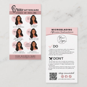 Eyebrow Microblading Aftercare Instructions Busine Visitekaartje