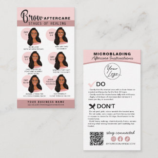 Eyebrow Microblading Aftercare Instructions Busine Visitekaartje