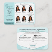 Eyebrow Microblading Aftercare Instructions Busine Visitekaartje (Voorkant / Achterkant)
