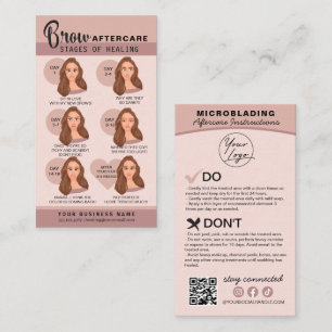 Eyebrow Microblading Aftercare Instructions Busine Visitekaartje