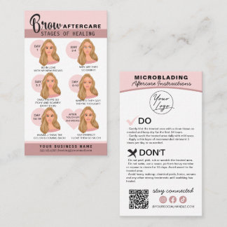 Eyebrow Microblading Aftercare Instructions Busine Visitekaartje