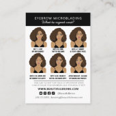 Eyebrow Microblading Aftercare Instructions Busine Visitekaartje (Achterkant)