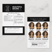 Eyebrow Microblading Aftercare Instructions Busine Visitekaartje (Voorkant / Achterkant)