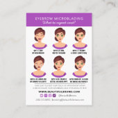 Eyebrow Microblading Aftercare Wat verwacht je van Visitekaartje (Achterkant)