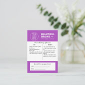 Eyebrow Microblading Aftercare Wat verwacht je van Visitekaartje (Staand voorkant)