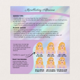 Eyebrow Microblading Brow Aftercare & Appointment  Visitekaartje