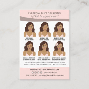 Eyebrow Microblading Brow Aftercare & Appointment  Visitekaartje