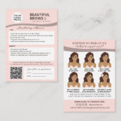 Eyebrow Microblading Brow Aftercare & Appointment Visitekaartje (Voorkant / Achterkant)