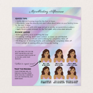 Eyebrow Microblading Brow Aftercare & Appointment  Visitekaartje