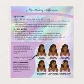 Eyebrow Microblading Brow Aftercare & Appointment  Visitekaartje (Binnenkant ongevouwen)