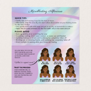 Eyebrow Microblading Brow Aftercare & Appointment  Visitekaartje