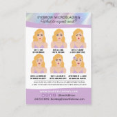 Eyebrow Microblading Brow Aftercare & Appointment  Visitekaartje (Achterkant)