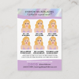 Eyebrow Microblading Brow Aftercare & Appointment  Visitekaartje