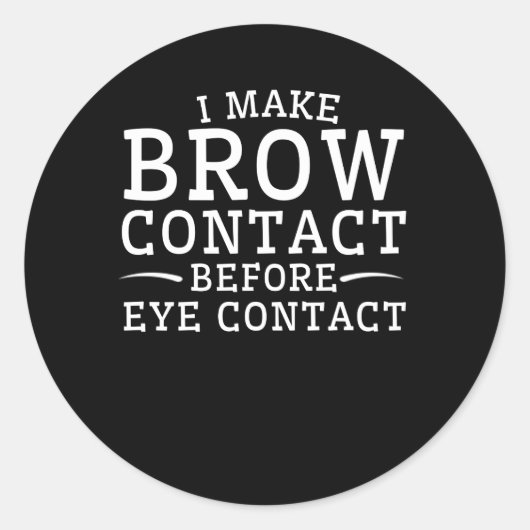 Eyebrow Microblading maakt Brow Contact Ronde Sticker (Voorkant)