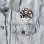 Eyebrow Ring Skull Ronde Button 5,7 Cm (In situ)