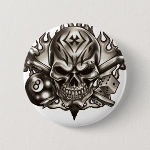 Eyebrow Ring Skull Ronde Button 5,7 Cm