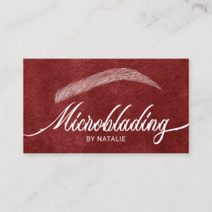 Eyebrow Salon Microblading Typografie Red Velvet Visitekaartje