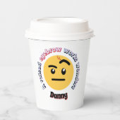 Eyebrow Sass: A Raised Eyebrow Works Wonders Papieren Bekers (Voorkant)