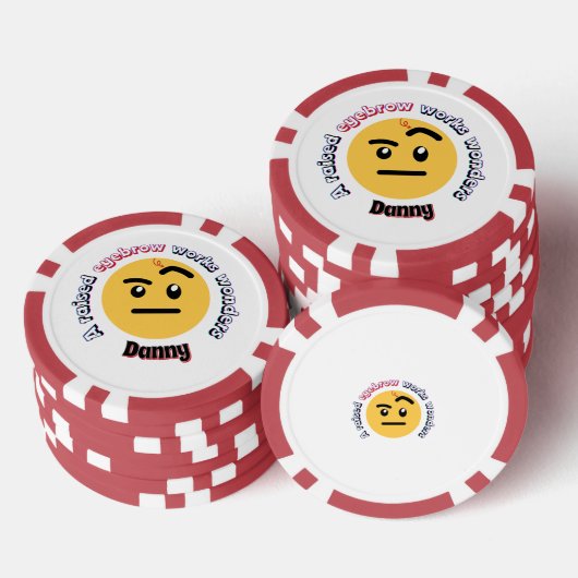 Eyebrow Sass: A Raised Eyebrow Works Wonders Poker Chips (Opstapeling)