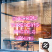 Eyebrow Threading Facials Waxing Bright Roze Raamsticker (Cafe Raam)