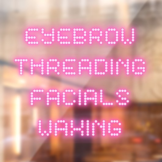 Eyebrow Threading Facials Waxing Bright Roze Raamsticker (Vel 2)