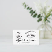 Eyebrows & Eyelash Extensions Salon Visitekaartje (Staand voorkant)