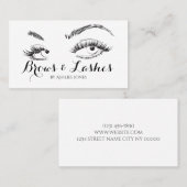 Eyebrows & Eyelash Extensions Salon Visitekaartje (Voorkant / Achterkant)