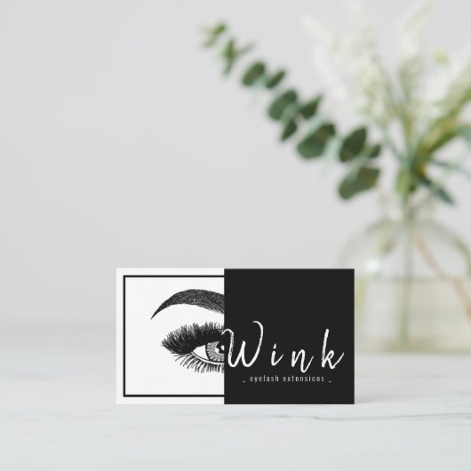 Eyebrows & Eyelashes Studio Salon Visitekaartje (Staand voorkant)