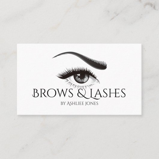 Eyebrows Microblading & Eyelash Extensions Salon Visitekaartje (Voorkant)