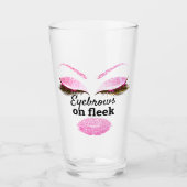 Eyebrows op Fleek Custom Funny Kiss Lash PINk Glas (Voorkant)