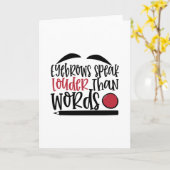 Eyebrows spreken luider dan woorden design - Makeu Kaart (Gele Bloem)