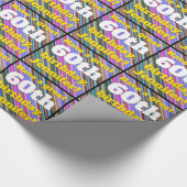 Eyecatching 60th verjaardag inpakpapier (Hoek)