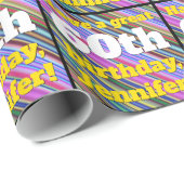 Eyecatching 60th verjaardag inpakpapier (Rol Hoek)