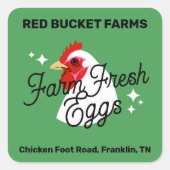 Eyecatching Boerderij Fresh Eggs Label (Voorkant)