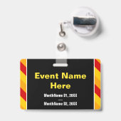 Eyecatching "CONFERENCE OFFICIAL"-badge Badge (Achterkant met uittrekbare clip)