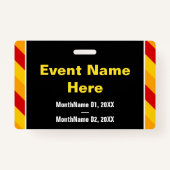 Eyecatching "CONFERENCE OFFICIAL"-badge Badge (Achterkant)